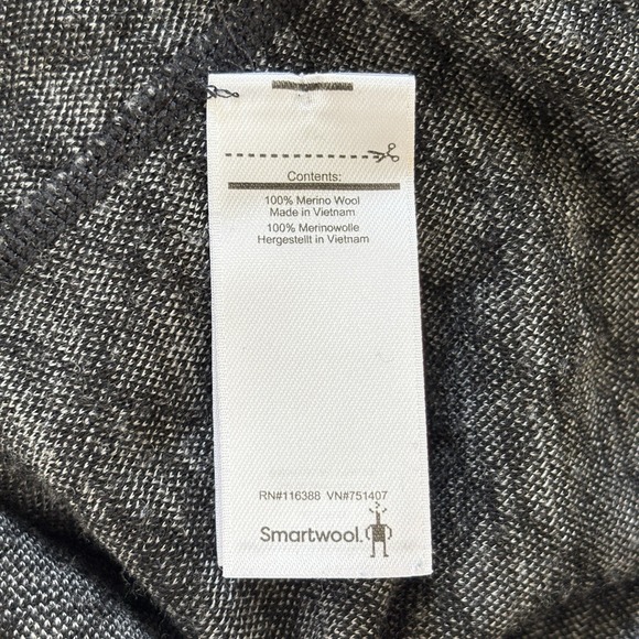 Smartwool Pullover Womens M Black 1/4 Zip 100% Merino Wool Argyle Base Layer - Picture 13 of 13